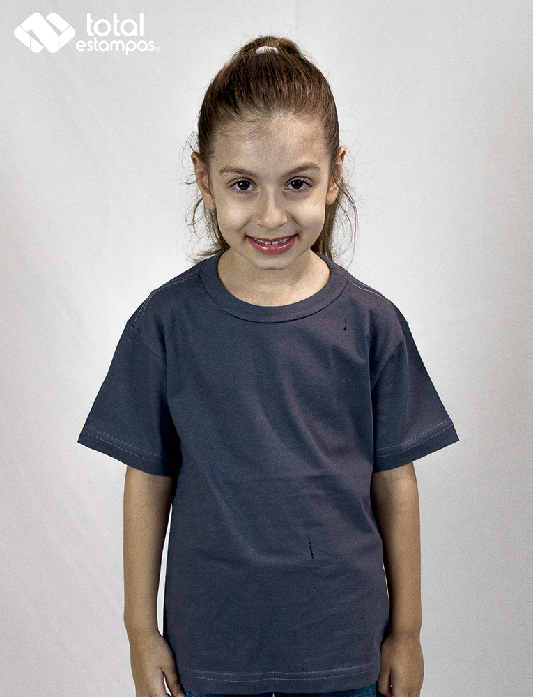 Camiseta Personalizada Infantil Cinza Chumbo