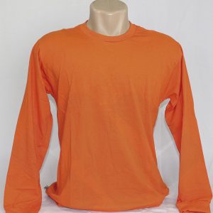 Camiseta Personalizada Manga Longa Laranja